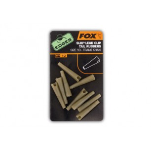 FOX Edges™ Slik® Lead Clip Tail Rubbers Khaki - Veľ. 10