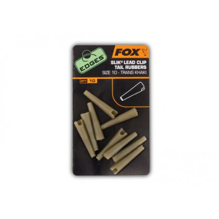 FOX Edges™ Slik® Lead Clip Tail Rubbers Khaki - Veľ. 10