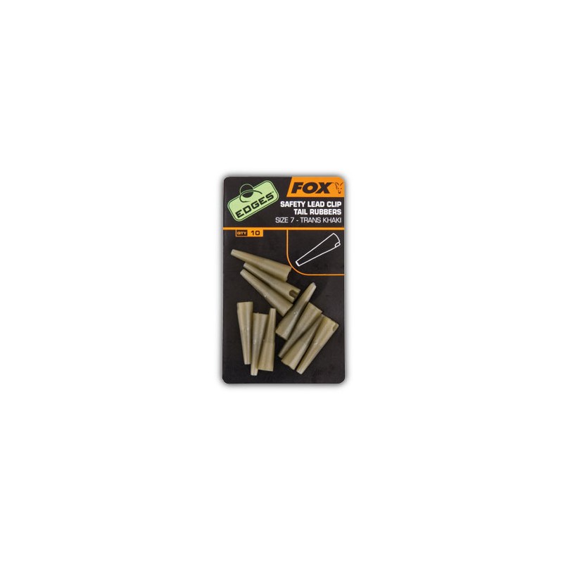 FOX Edges™ Lead Clip Tail Rubbers Khaki - Veľ. 7