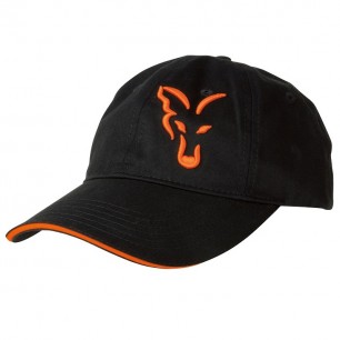 FOX Šiltovka Black / Orange Baseball Cap