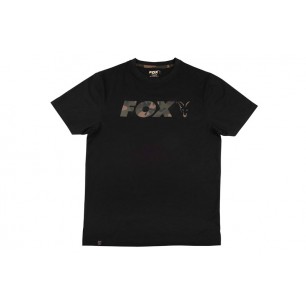 FOX tričko Black/Camo Chest print
