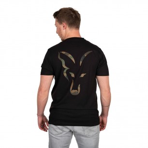 Fox Black Large Print T-Shirt