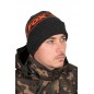 Fox Collection Čiapka Beanie Hat Black Orange